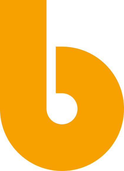 Der Buchstabe b aus dem Borgmann Logo